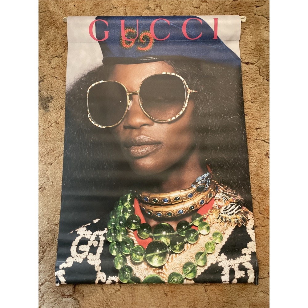 Authentic GUCCI Sunglasses Art DOUBLE SIDED‎ Canvas Window POSTER SIZE 24"x35"